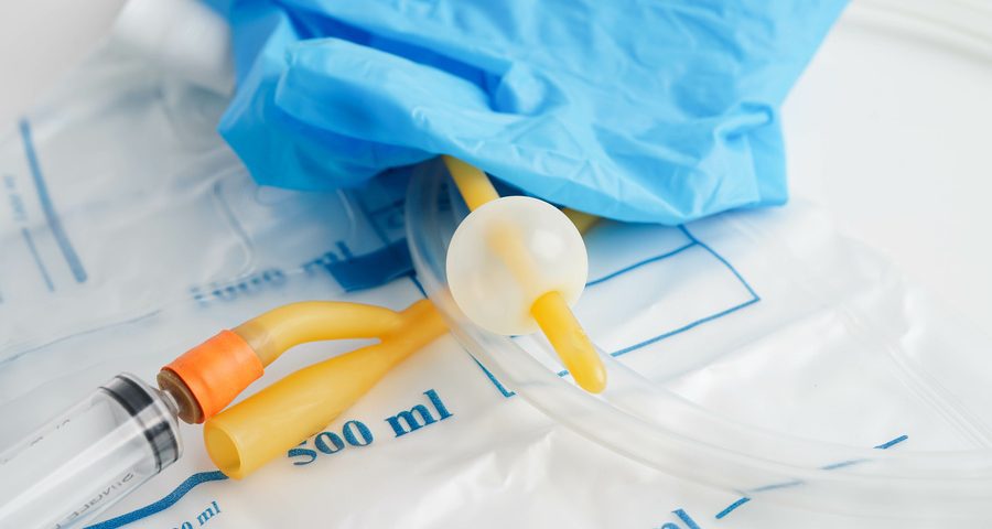 catheter and urine drainage bag